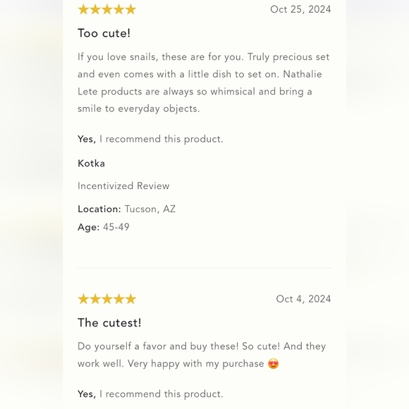 Anthropologie x Nathalie Lete Marias Snail Salt & Pepper Shakers - ivory - Picture 8 of 12